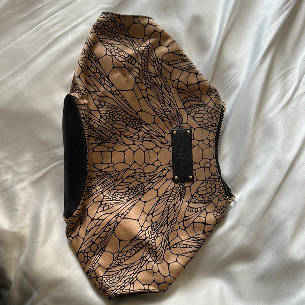 Alexander MQueen Brown and Black Patterned Clutch